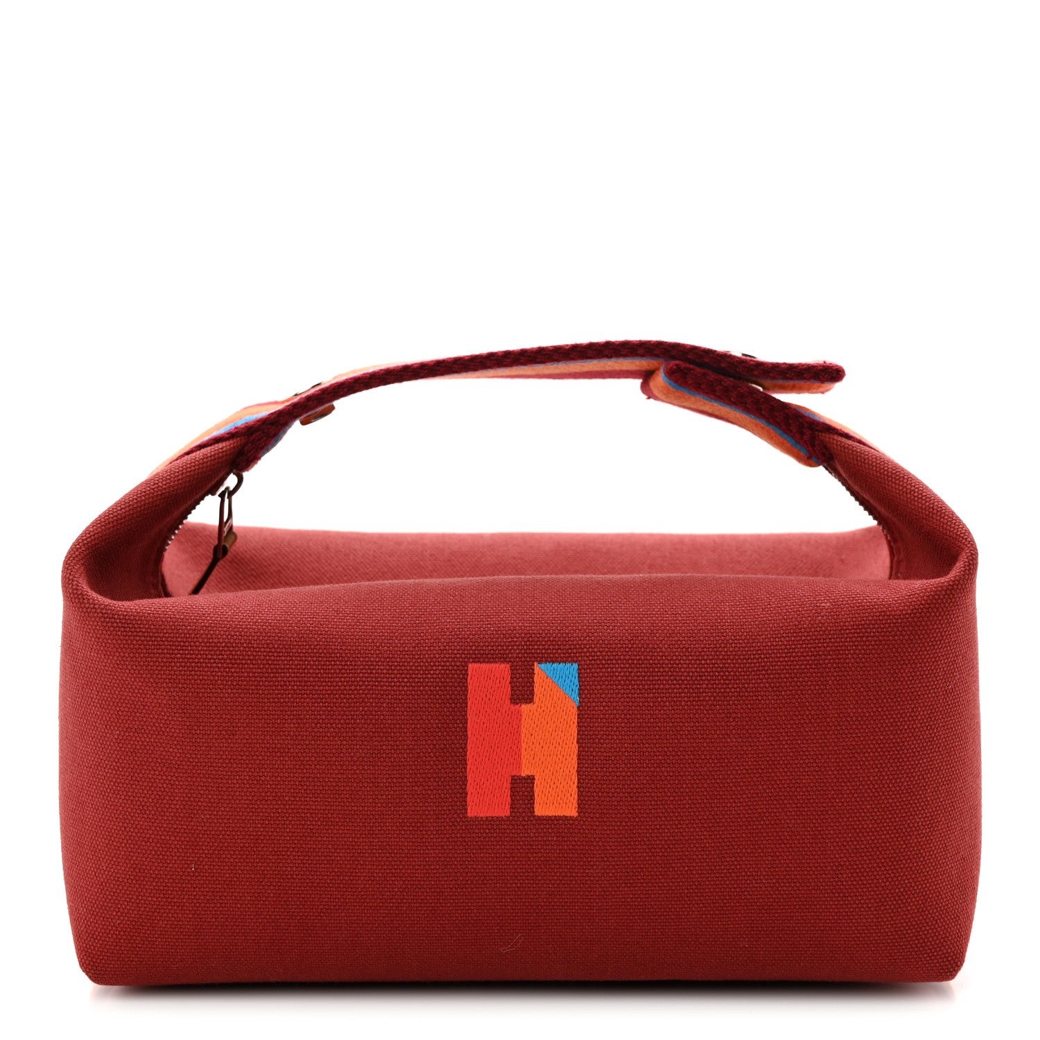 Hermes Cotton Canvas H Pavillon Small Bride-A-Brac Pouch Rouge H