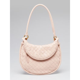 Bottega Veneta Bottega Veneta Agate Pink Intrecciato Nappa Leather Small Gemelli Shoulder Bag