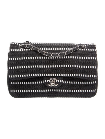 Classic Ribbon Medium Double Flap Bag