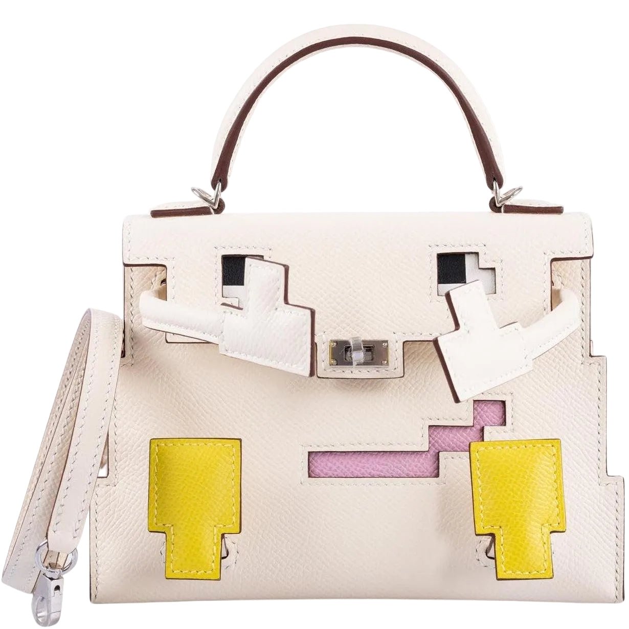 Hermes Hermès Kelly Doll Quelle Idole Picto Nata Epsom Palladium Hardware