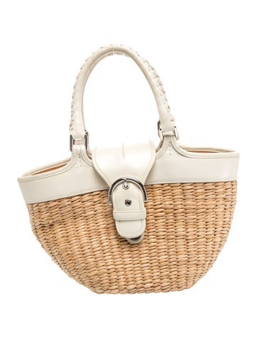Straw Top Handle Bag