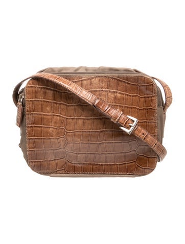 Crocodile Vintage Brown Leather Bag