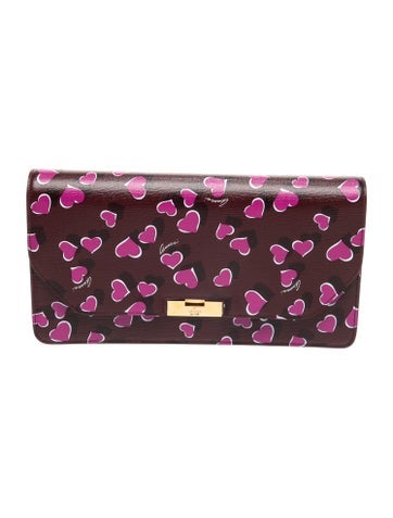 Leather shangai heartbeat clutch Medium