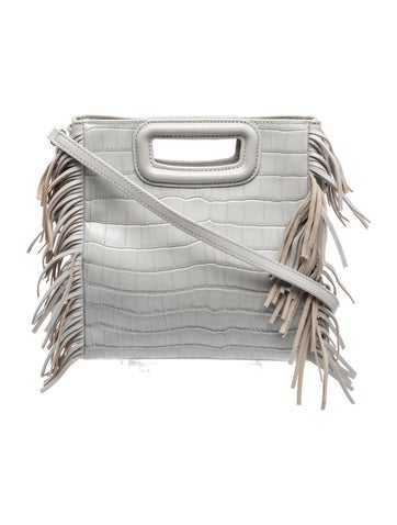 Maje Embossed Leather Crossbody Bag