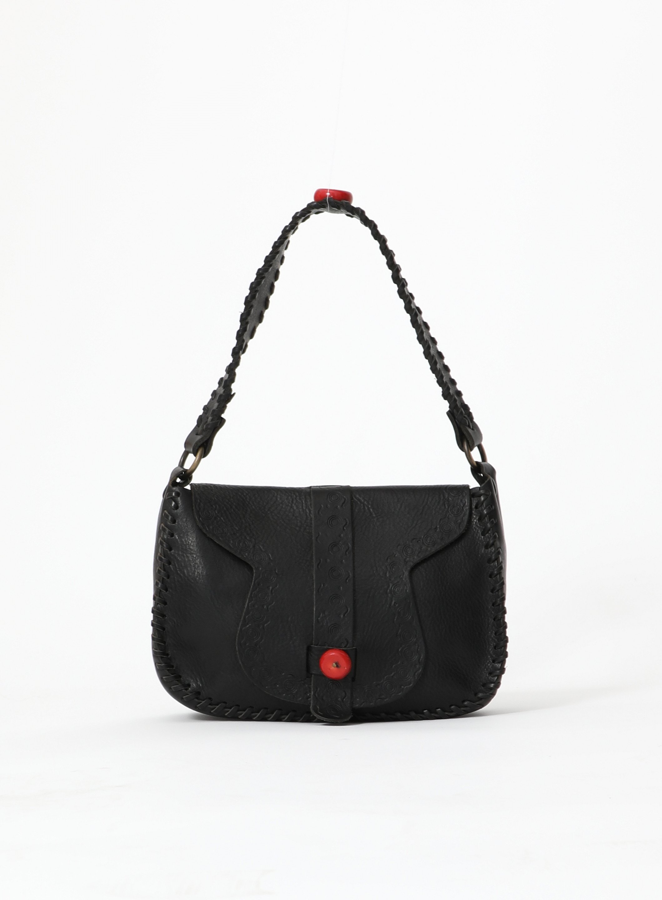 Valentino Embossed Buffalo Shoulder Bag