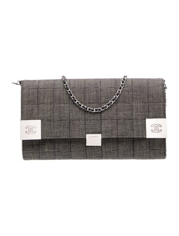 Denim Square Quilt Clutch