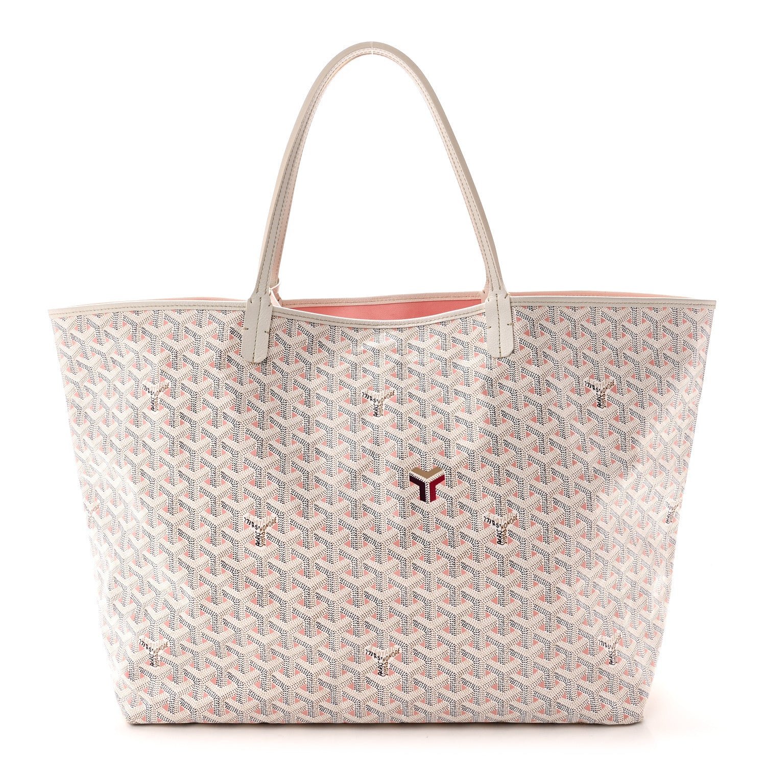 Goyard Goyardine Saint Louis Claire Voie GM White Pink