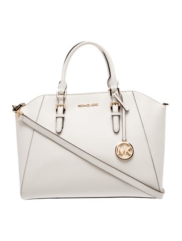 Leather Top Handle Bag Large