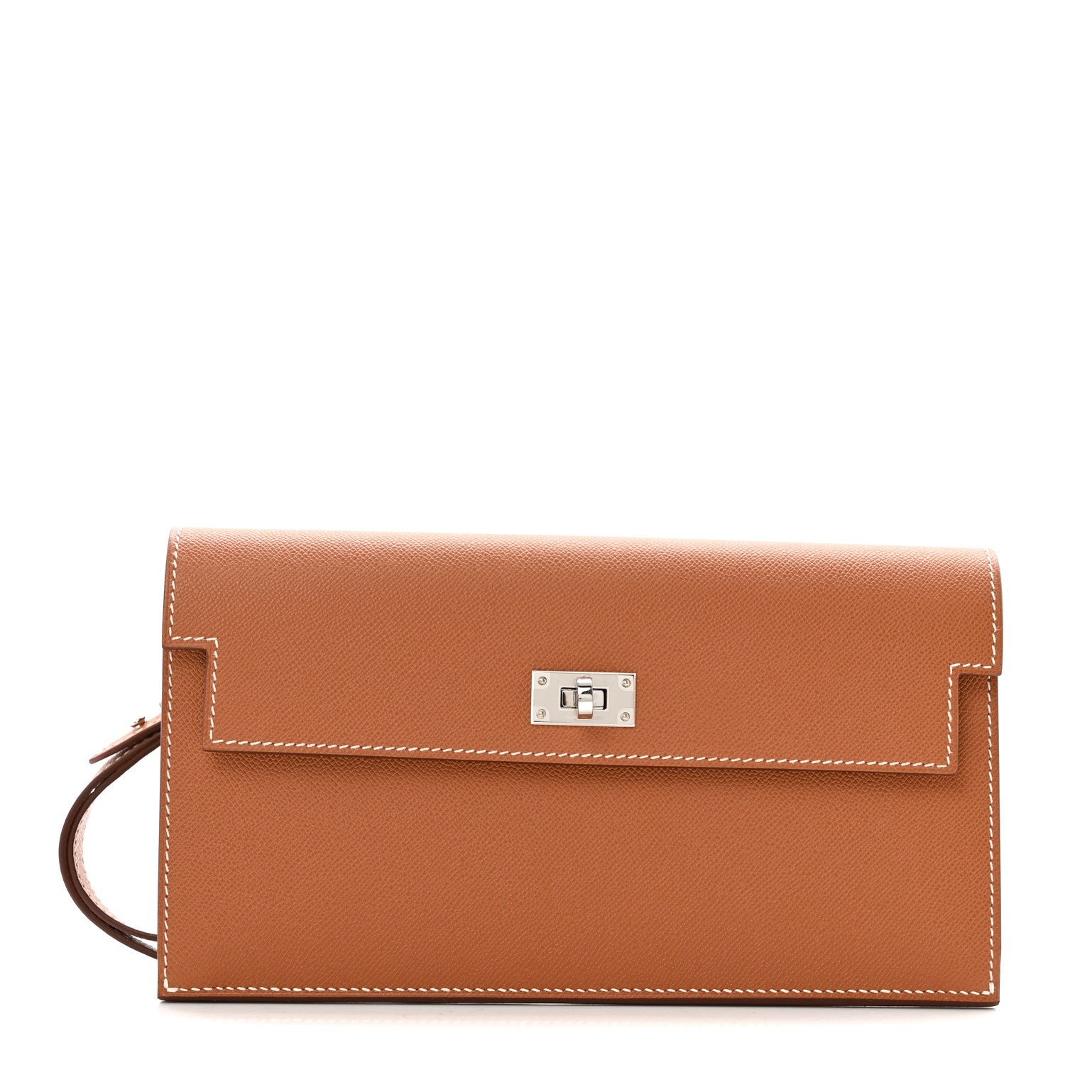 Hermes Madame Calfskin Kelly Pocket Long Wallet Gold
