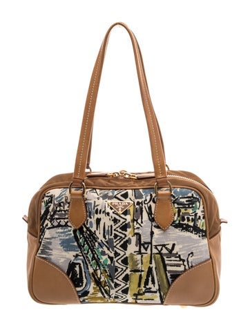 Tessuto Nylon Top Handle Bag