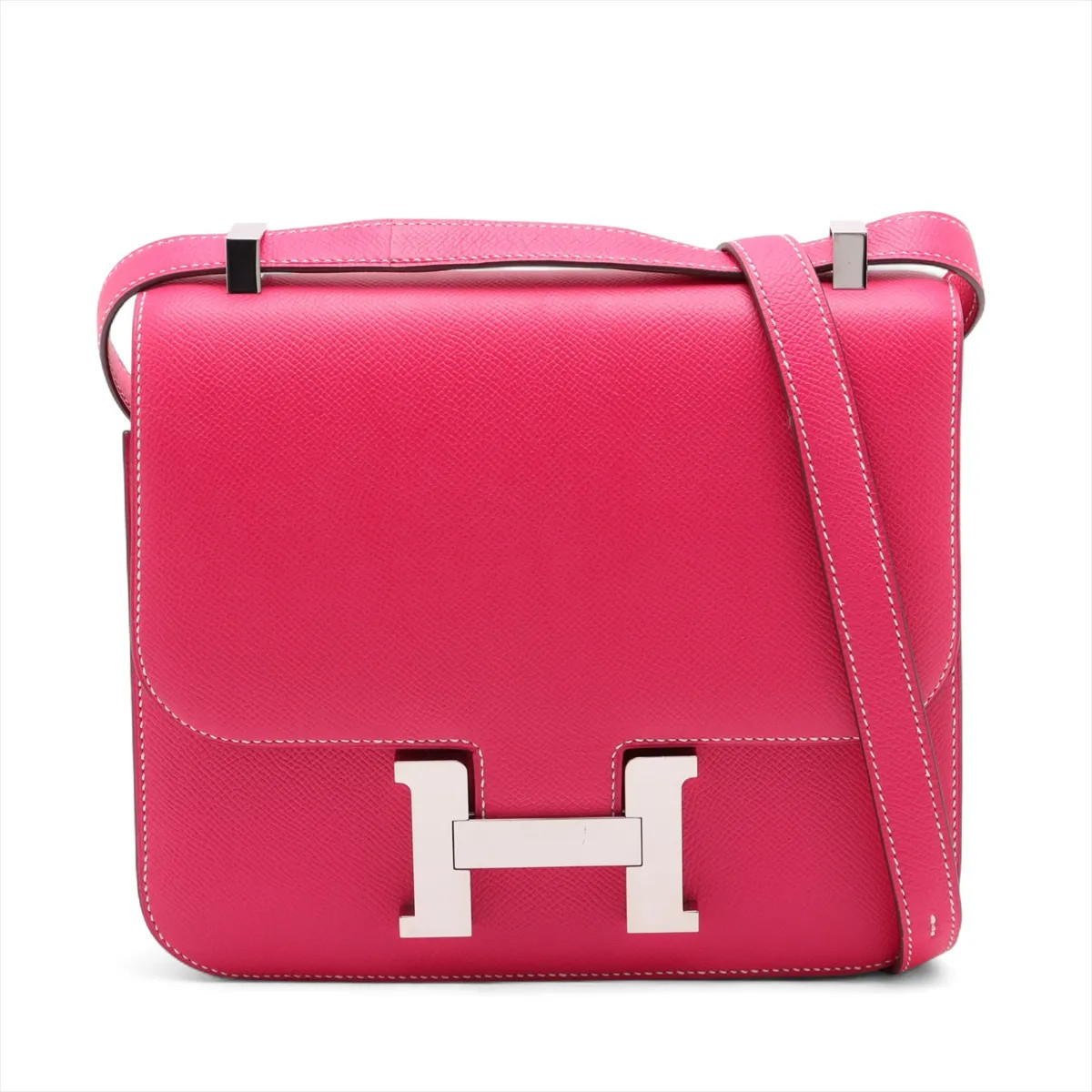 Hermès Constance 3 24 Veau Epsom Rose tyrien Silver Metal Fittings
