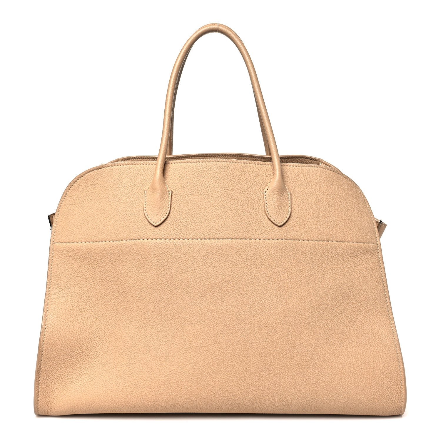 The Row Matte Grained Calfskin Soft Margaux 17 Light Camel