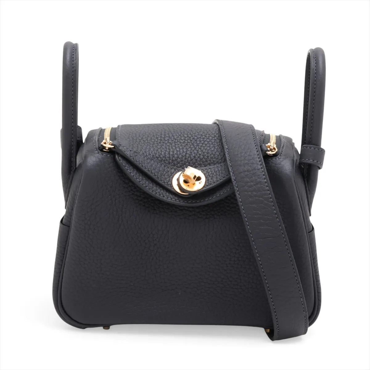 Hermès Lindy mini 20 Taurillon Clemence Cavan Gold Metal Fittings