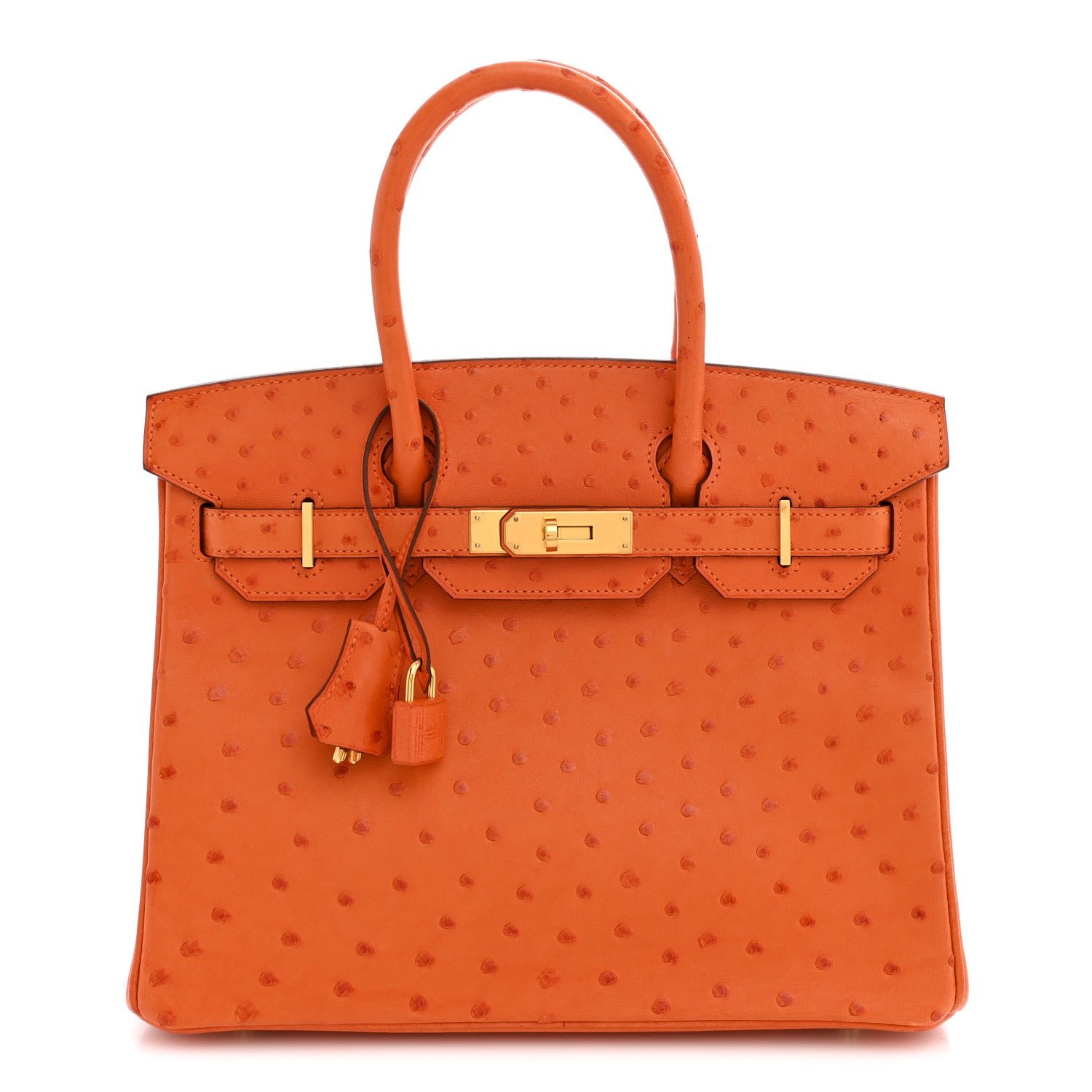 Hermes Ostrich Birkin 30 Orange