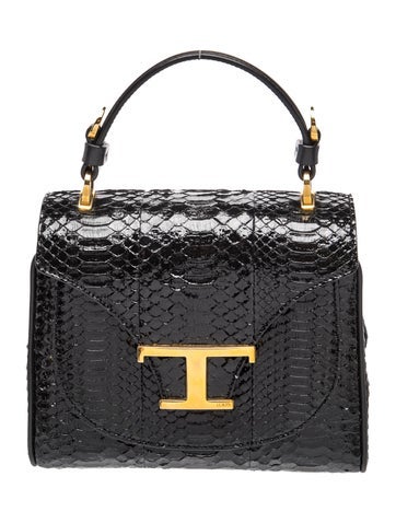 Snakeskin Top Handle Bag