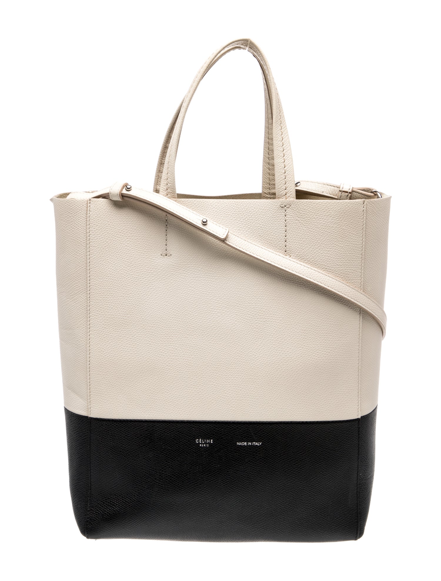 Leather Vertical Cabas Small