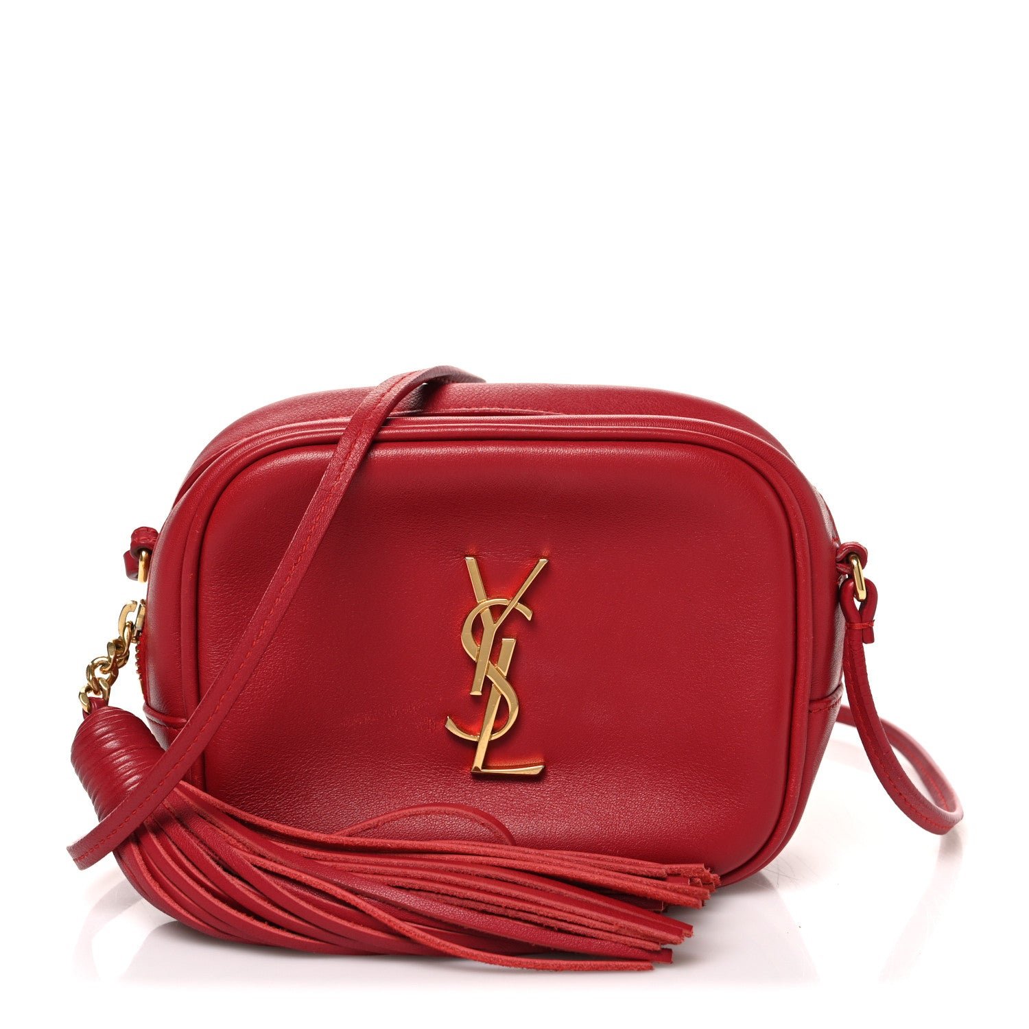 Saint Laurent Nappa Monogram Blogger Bag New Red