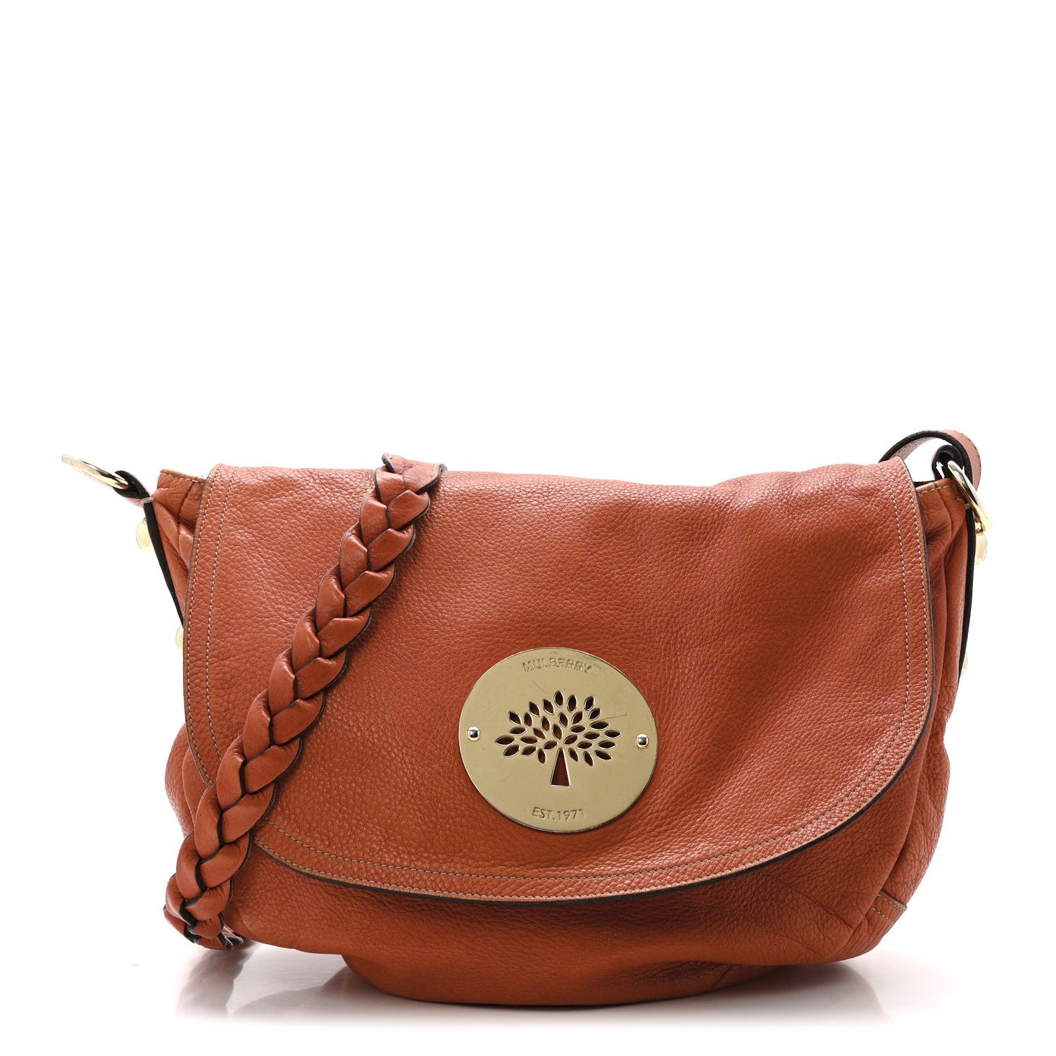 Mulberry Mulberry Soft Spongy Calfskin Daria Satchel Burnt Orange
