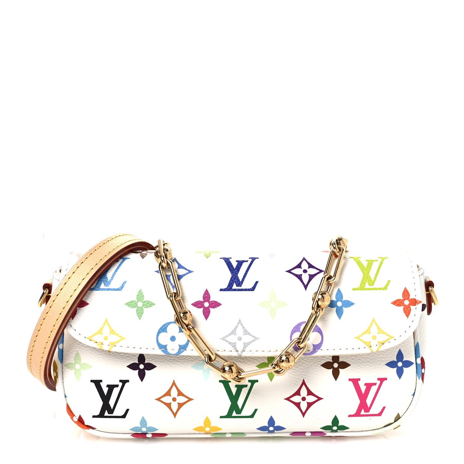 Louis Vuitton LV X TM Monogram Multicolor Ivy Wallet On Chain White