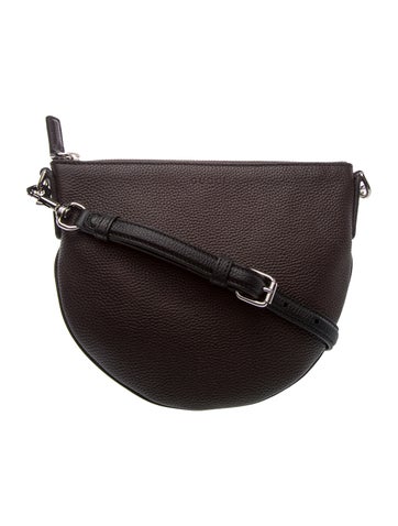 Crossbody Pebbled Leather Half-Moon Medium
