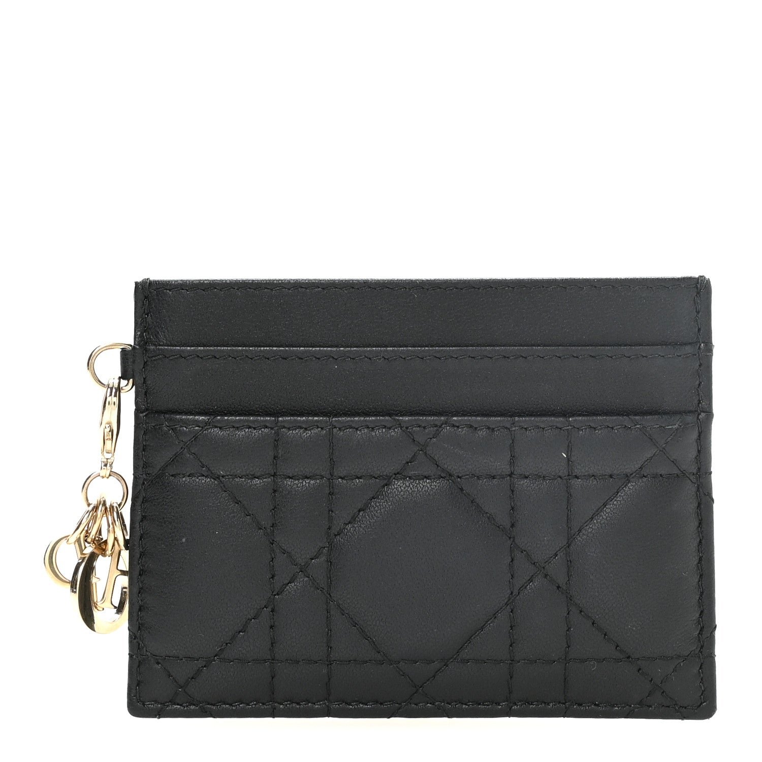 Dior Lambskin Cannage Lady Dior Card Holder Black
