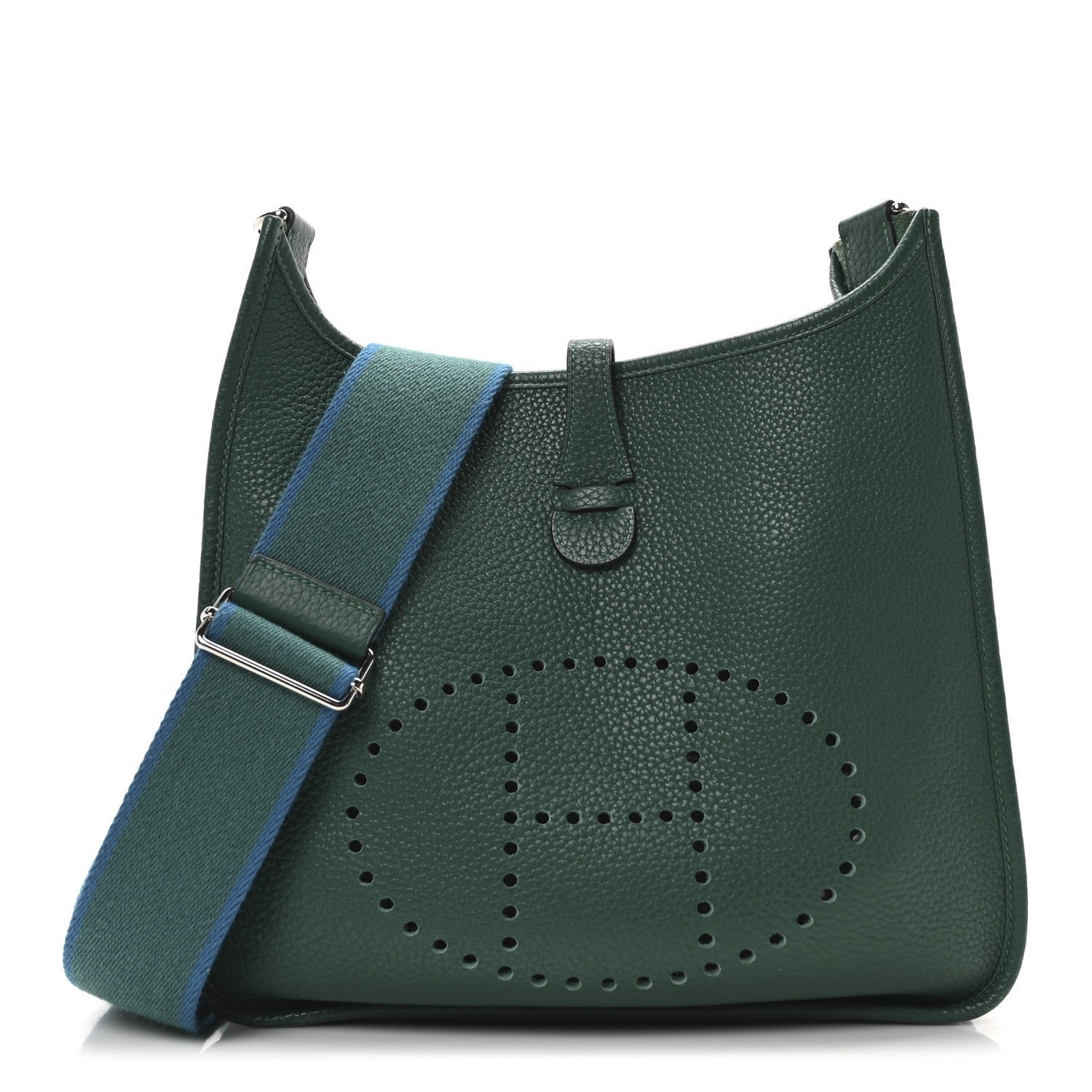 Hermes Taurillon Clemence Amazone Evelyne III PM Malachite Bleu Izmir