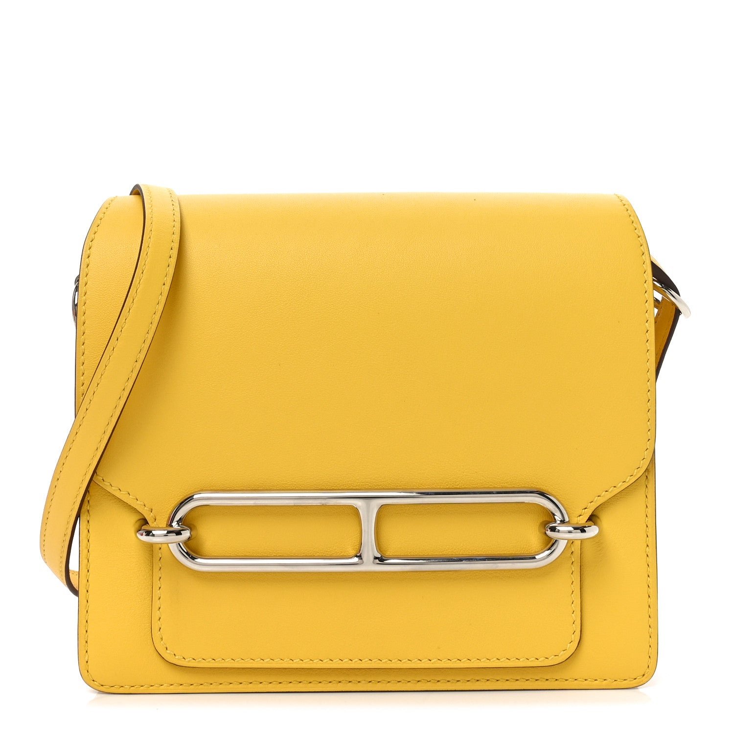 Hermes Swift Mini Sac Roulis Jaune De Naples