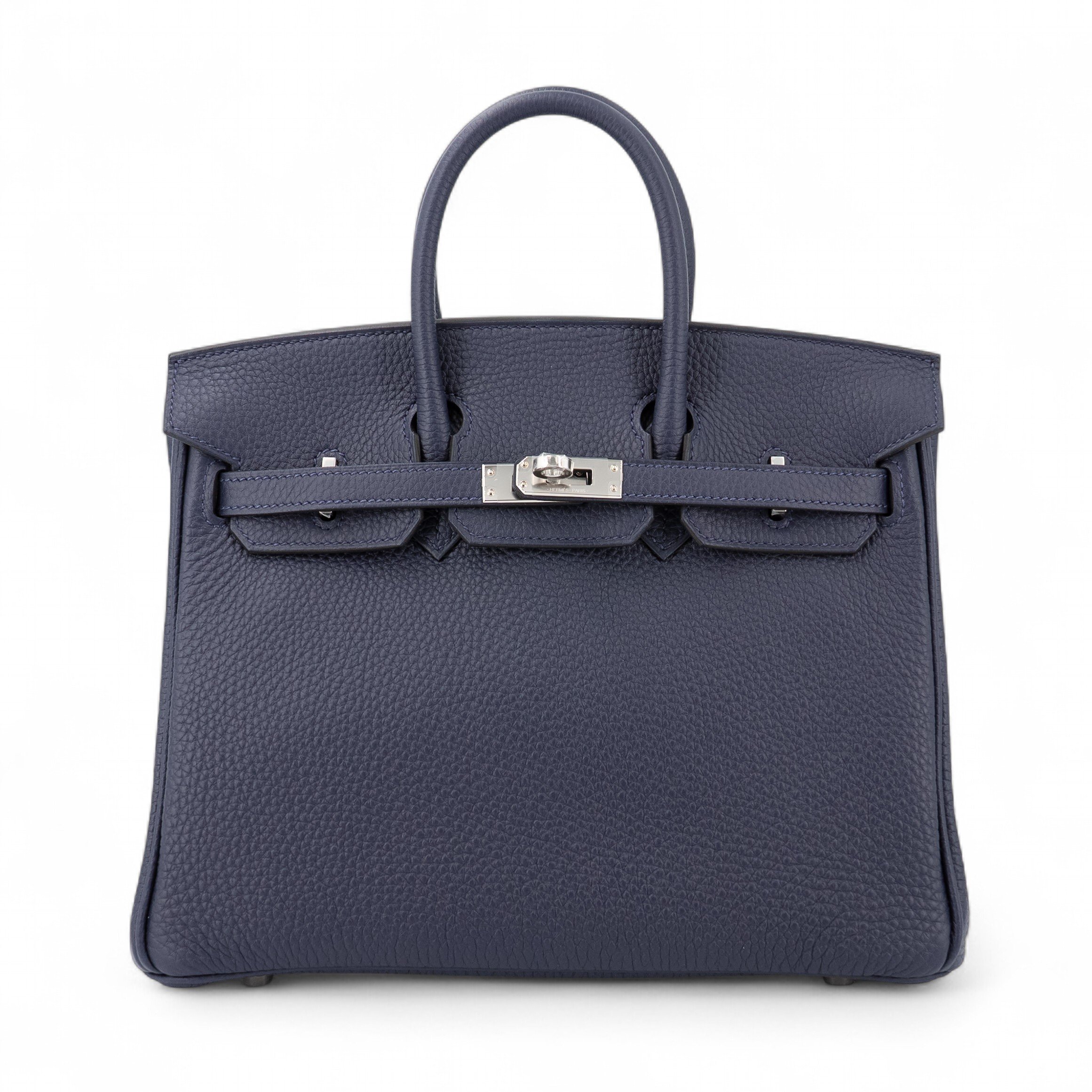 Hermes Brand New ( Rank N ) HERMÈS Birkin 25 Bleu Nuit (2Z) Togo Palladium hardware K (2025)