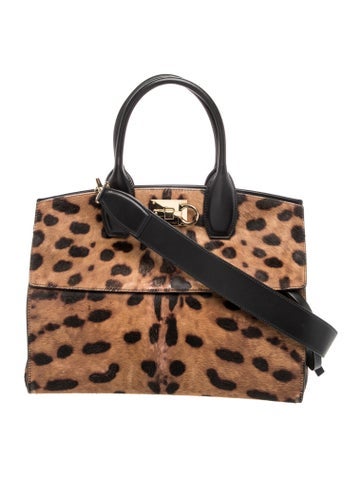 Salvatore Ferragamo Ponyhair Top Handle Bag