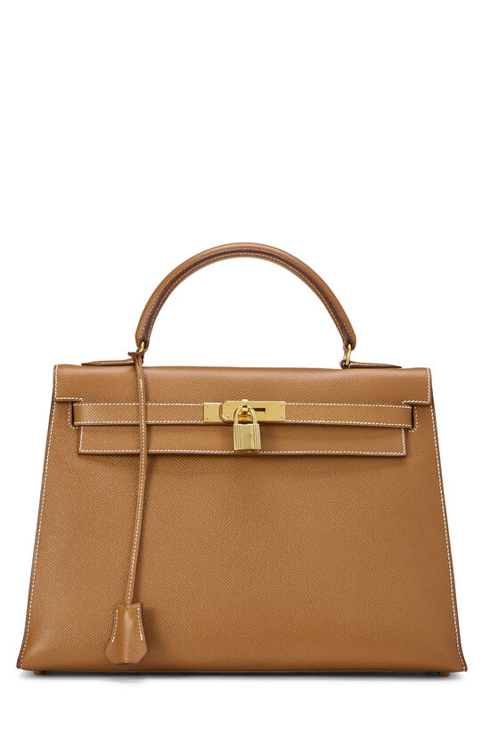 Hermès Gold Courchevel Kelly Sellier 32