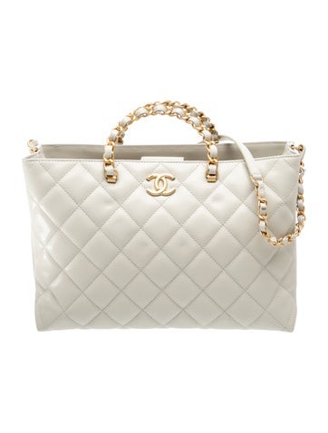 Quilted Top Handle Shopping Tote