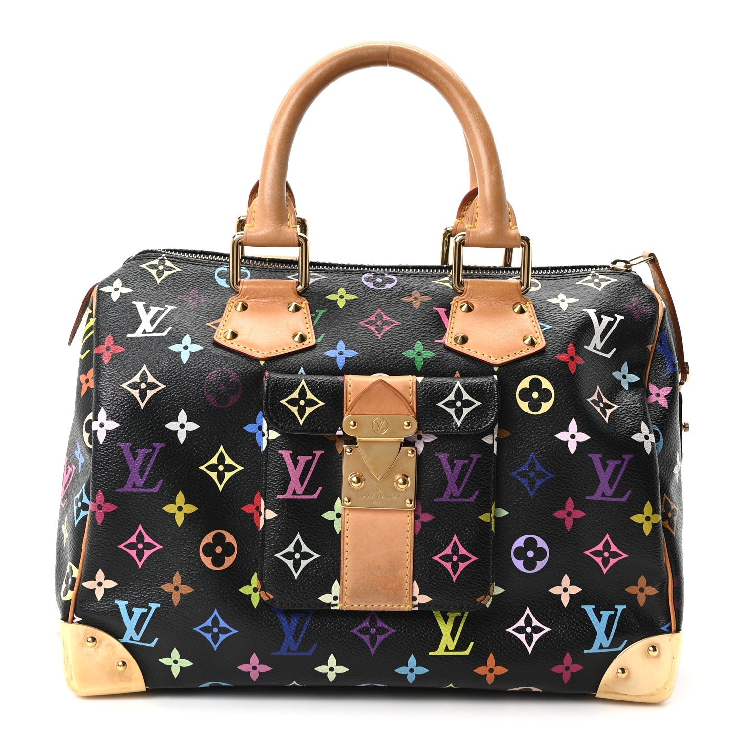 Louis Vuitton Monogram Multicolor Speedy 30 Black