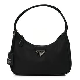 Prada Tessuto Nylon Mini Re-Edition 2000 Bag Black