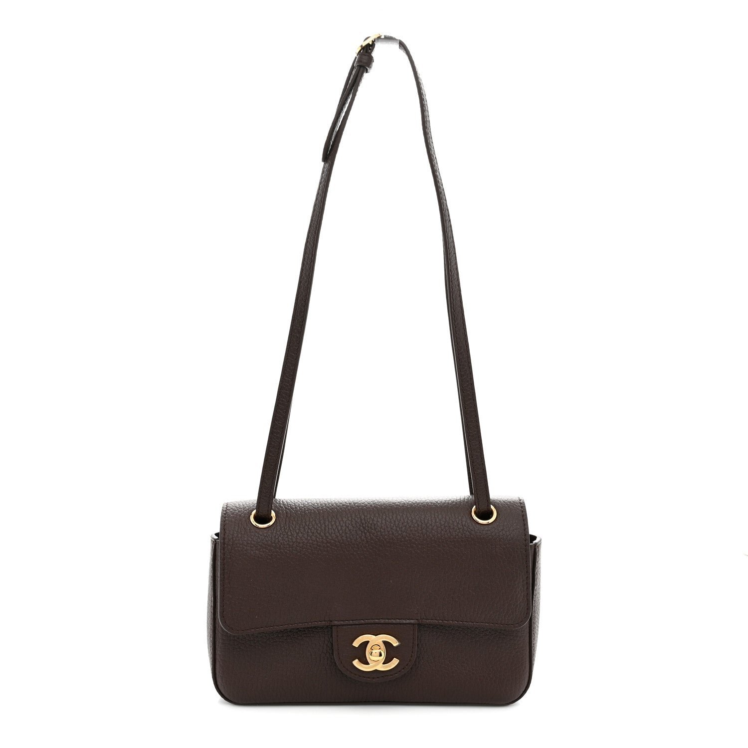 Chanel Grained Calfskin Mini Souplissimo Maxi Flap Brown