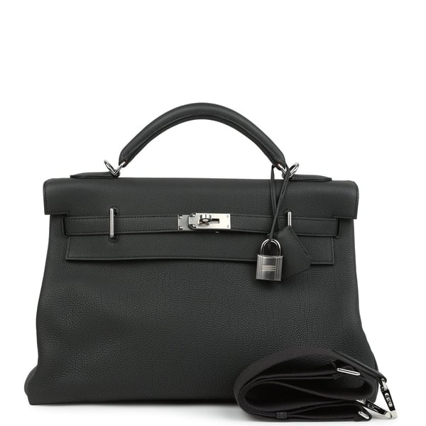 Hermes Hermes Kelly 42 Maxi Plomb Togo Palladium Hardware