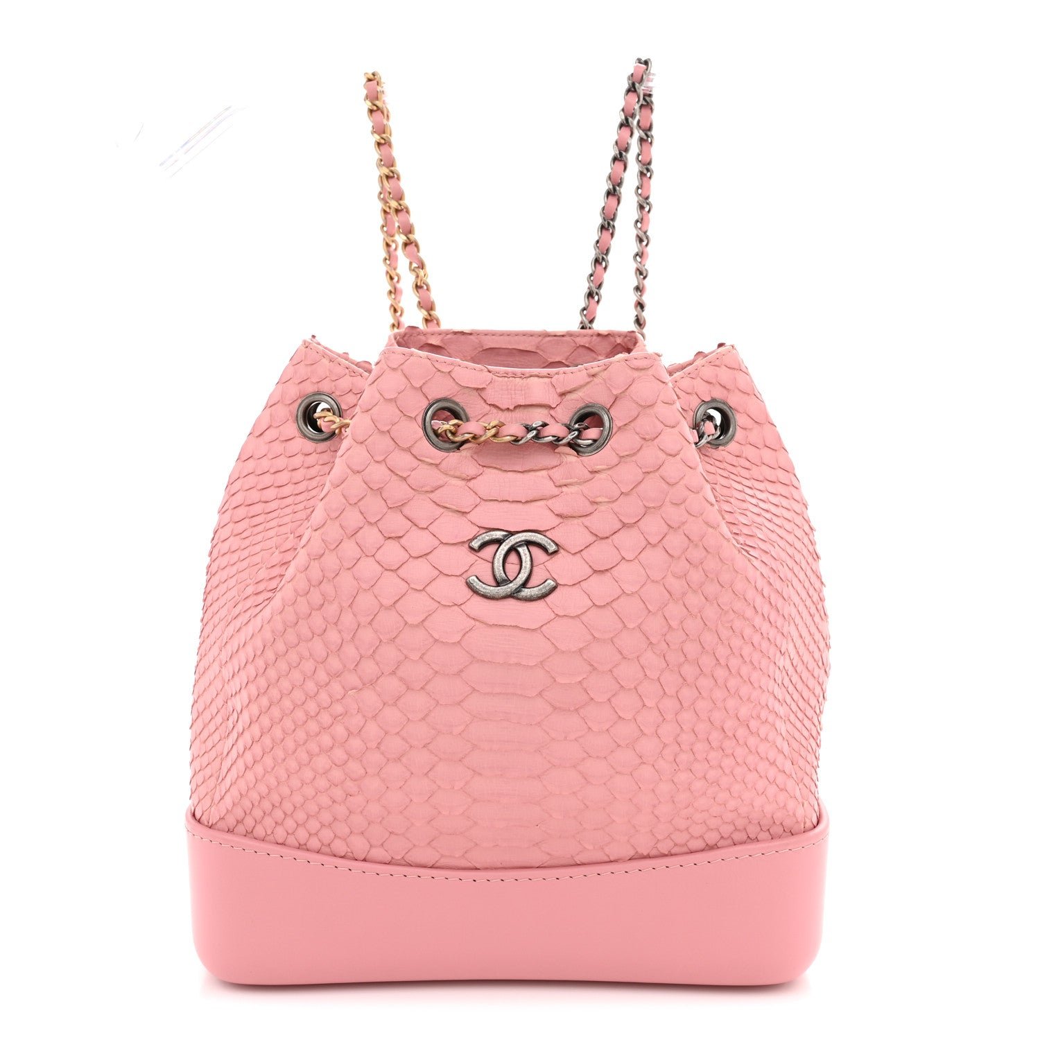 Chanel Snakeskin Small Gabrielle Backpack Light Pink