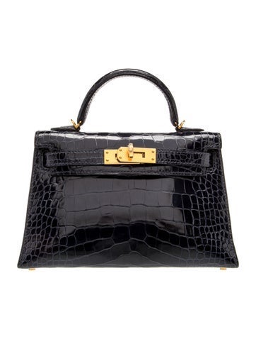 Shiny Alligator Mini Kelly II Sellier 20