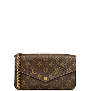 Coated Canvas Pochette Felicie Chain Wallet