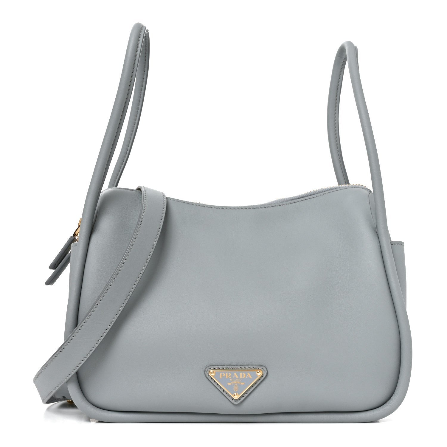 Prada Soft Calfskin Darling Shoulder Bag Blue