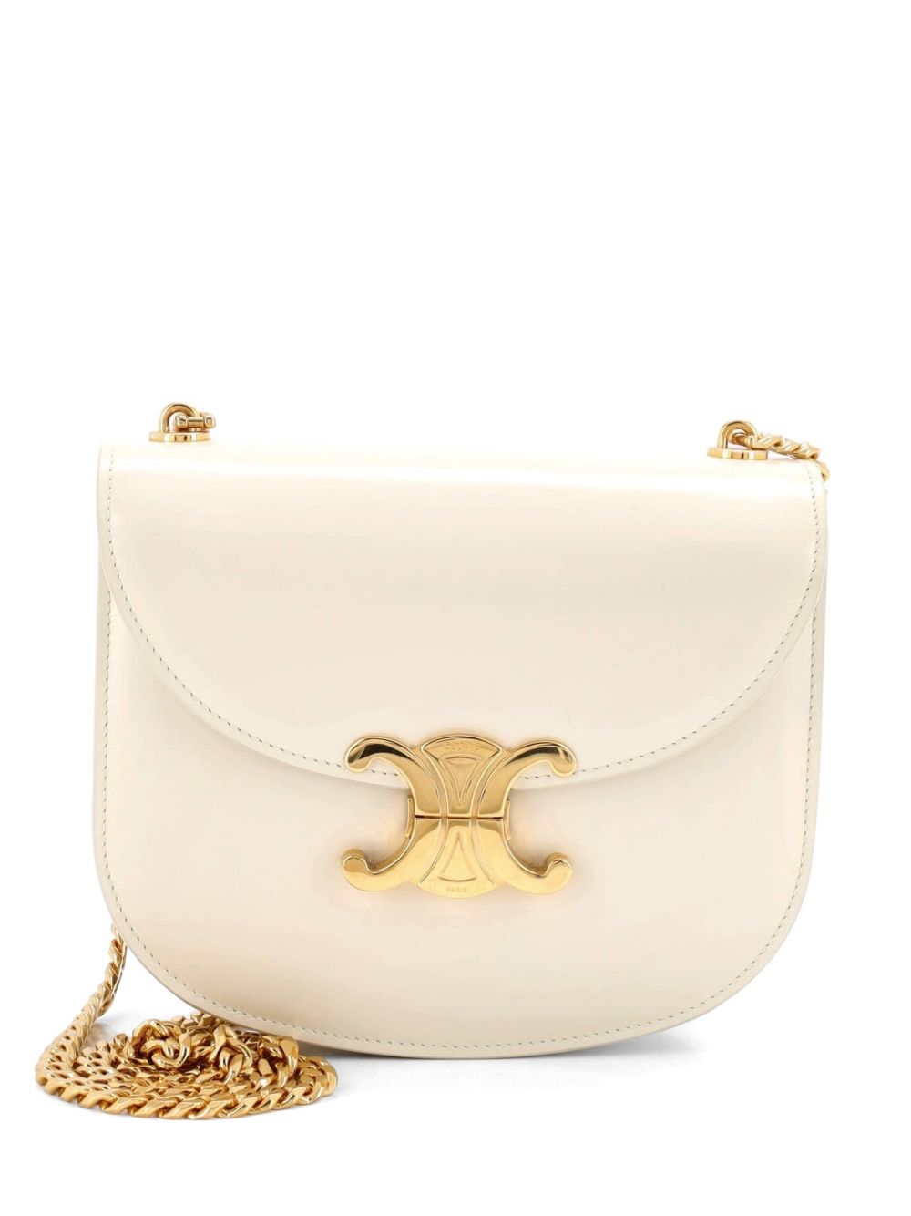 Triomphe Besace Clea Chain Flap Bag Leather shoulder bag