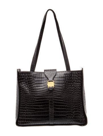 Salvatore Ferragamo Embossed Leather Shoulder Bag