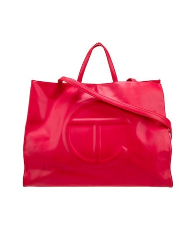 Telfar Vegan Leather Red Shopping Bag Large
