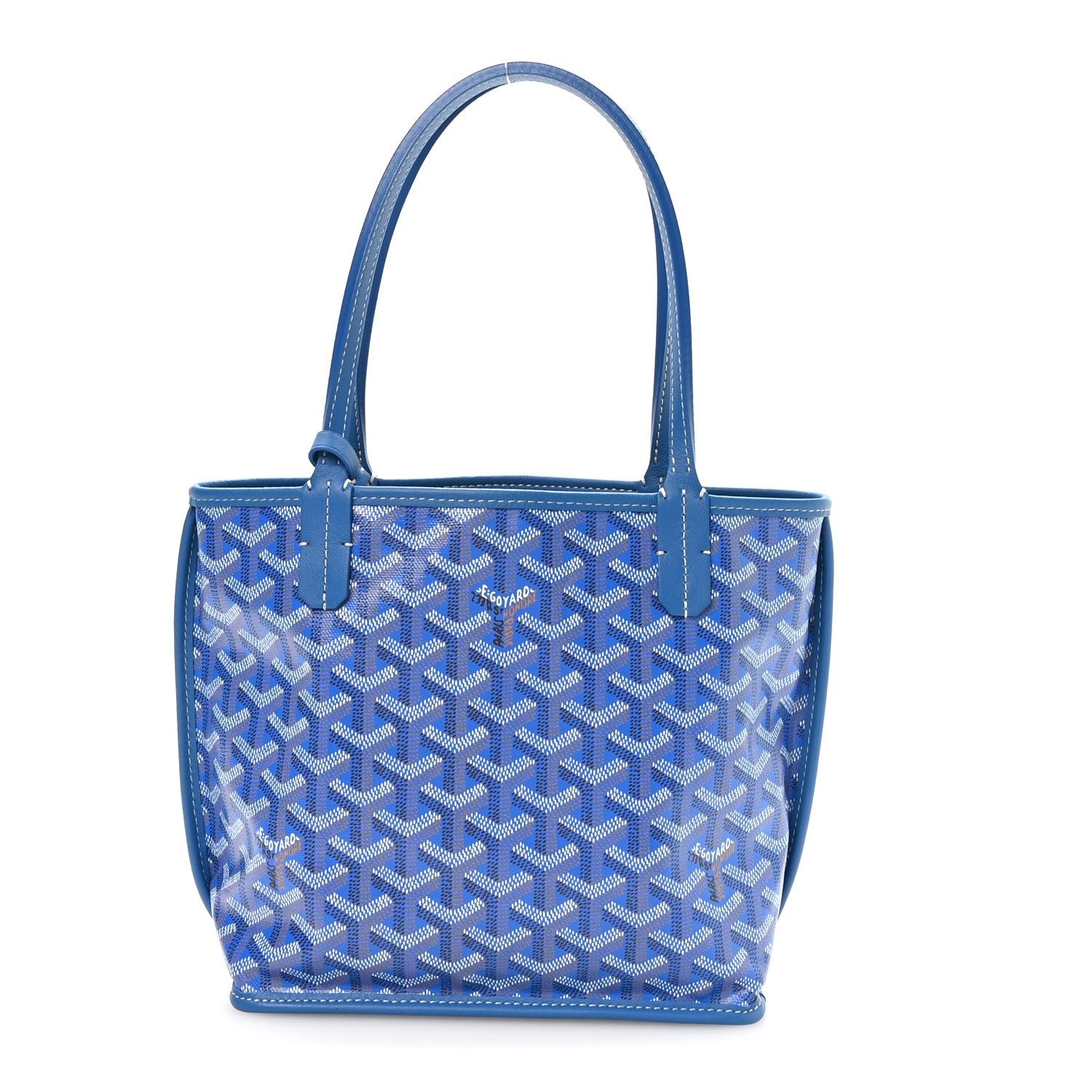 Goyardine Reversible Mini Anjou Sky Blue