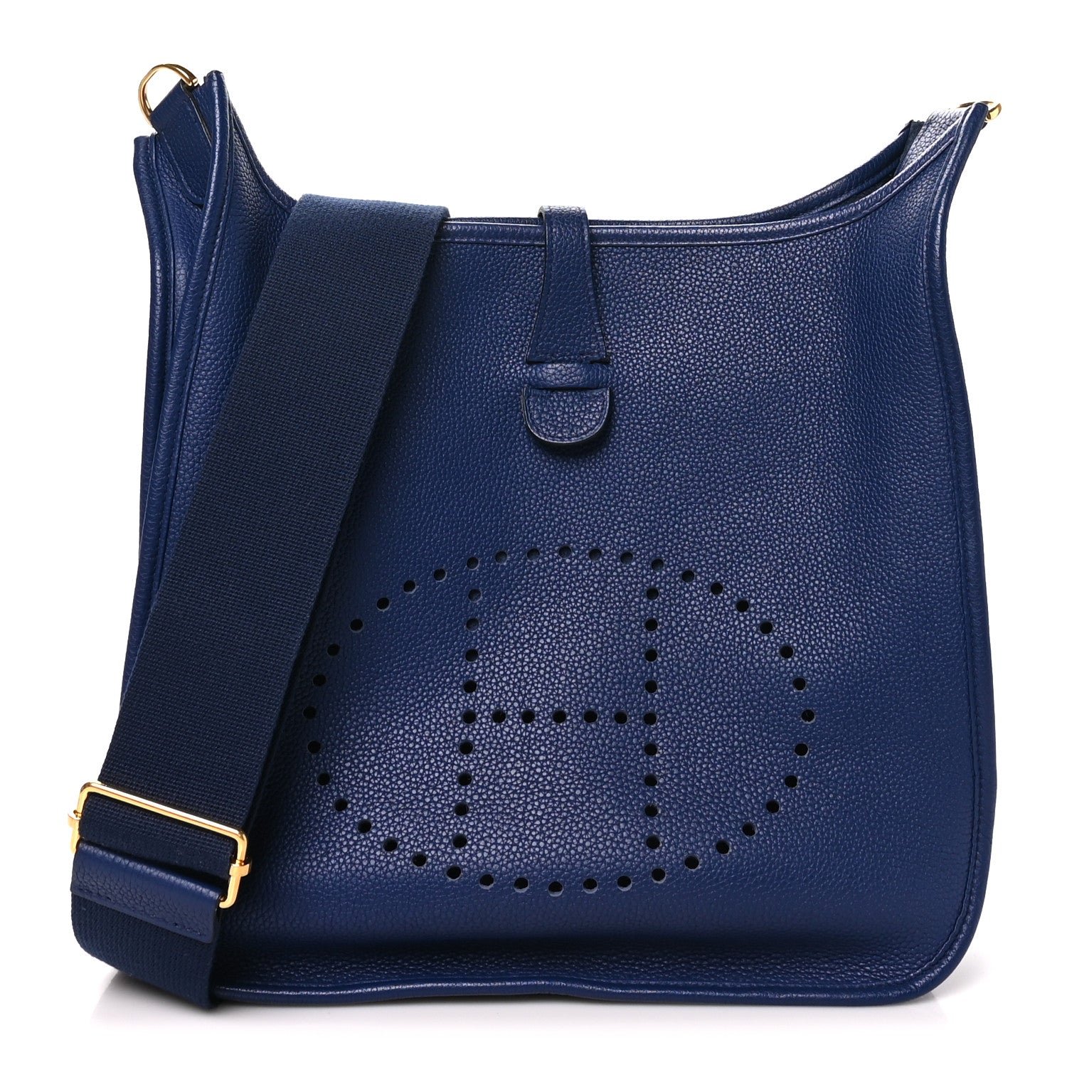 Hermes Taurillon Clemence Evelyne III PM Bleu Encre