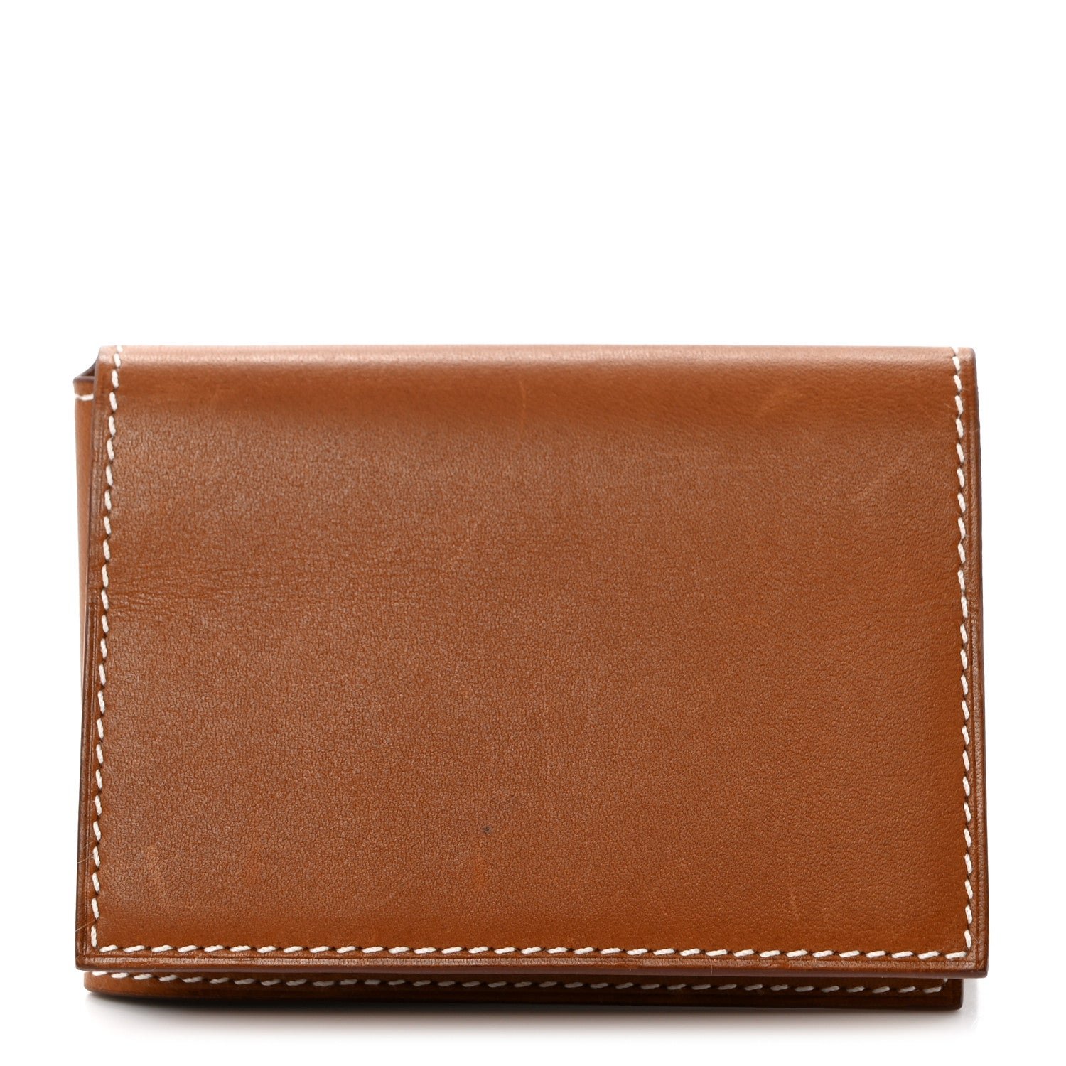 Hermes Barenia Guernesey Card Case Fauve