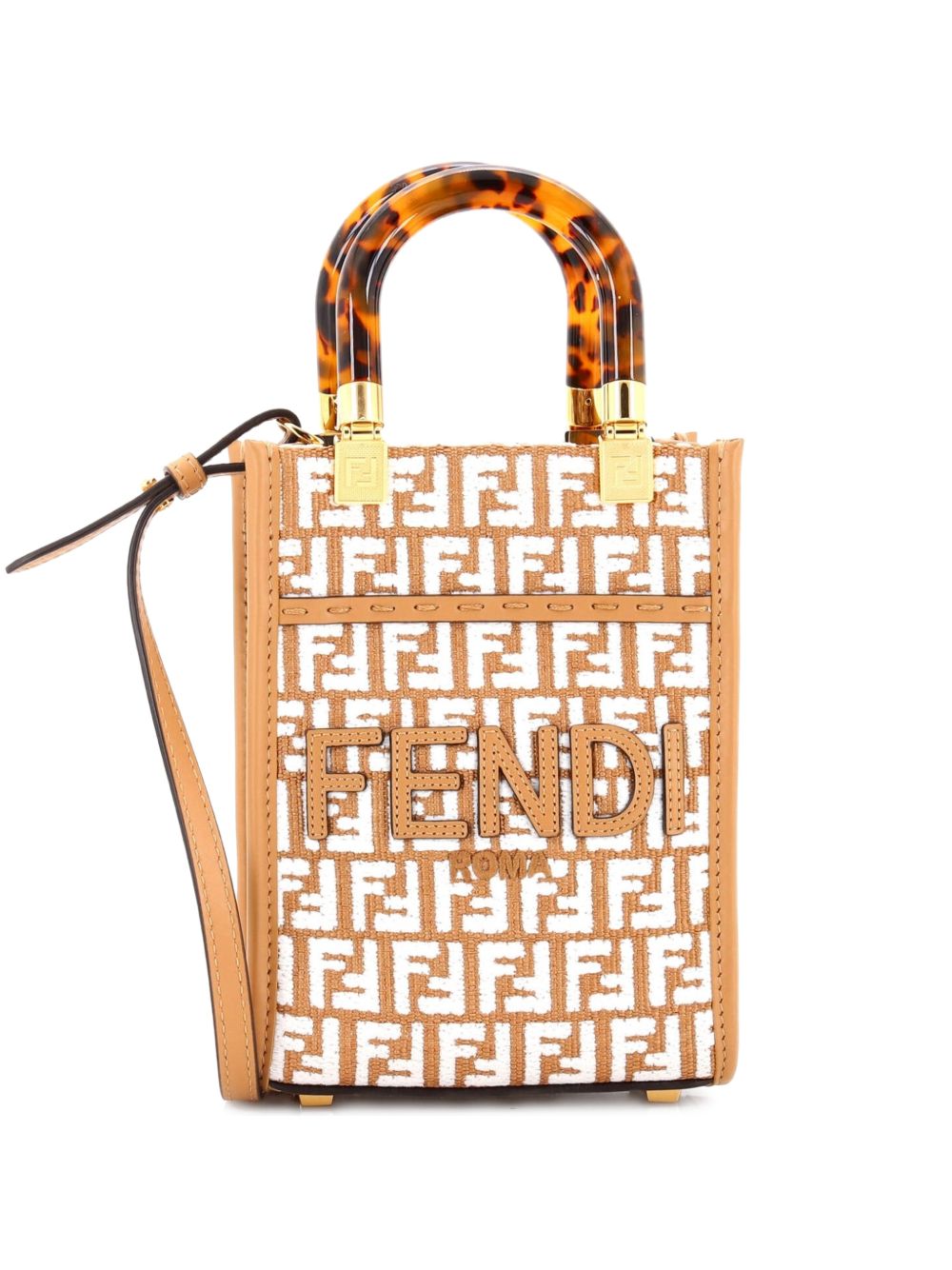 Sunshine Shopper Tote Zucca Embroidered Raffia Mini crossbody bag