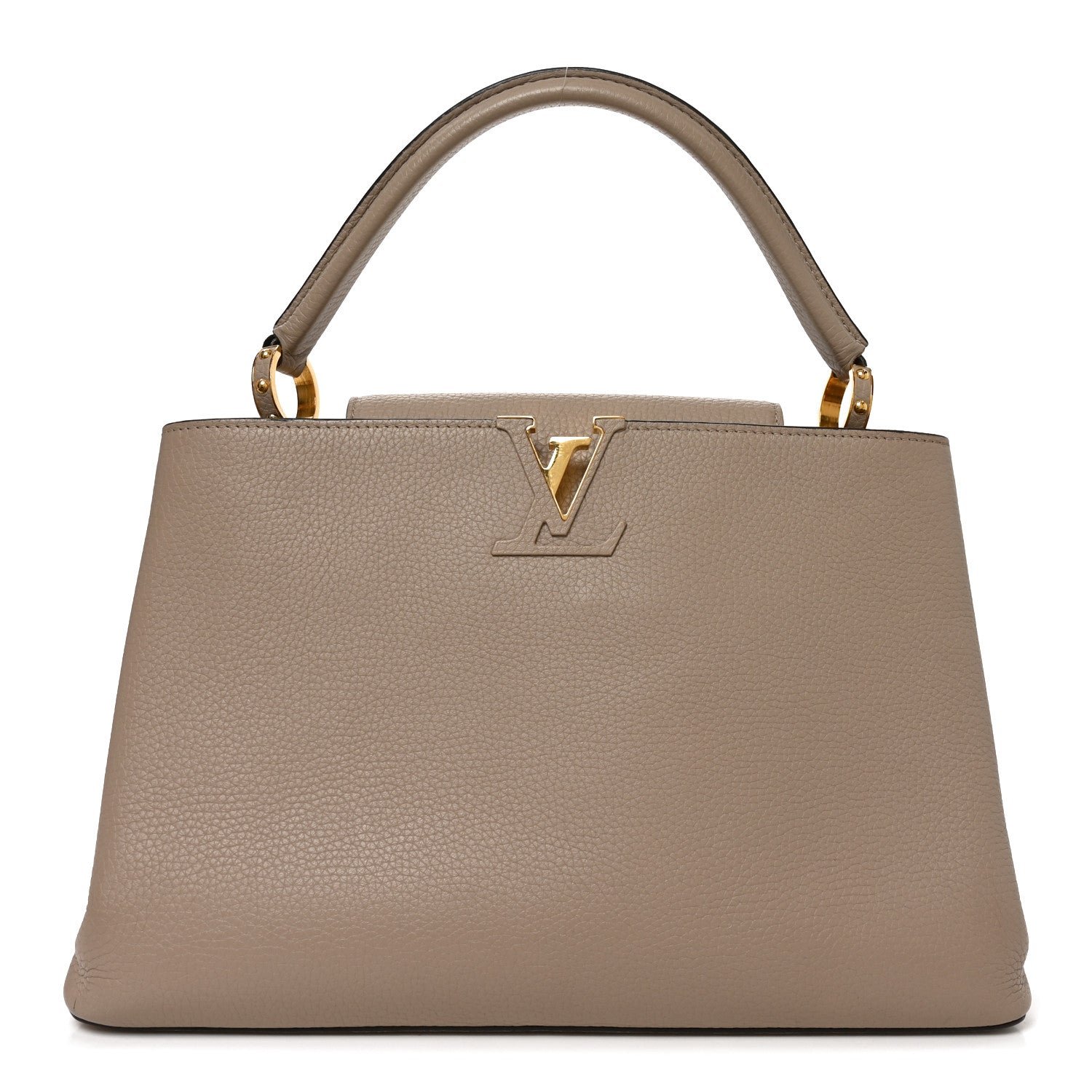 Louis Vuitton Taurillon Capucines MM Galet