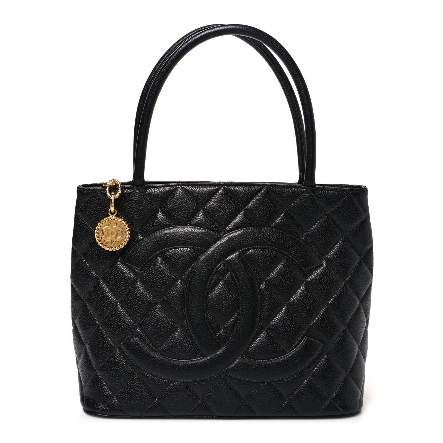 Chanel Caviar Quilted Medallion Tote Black
