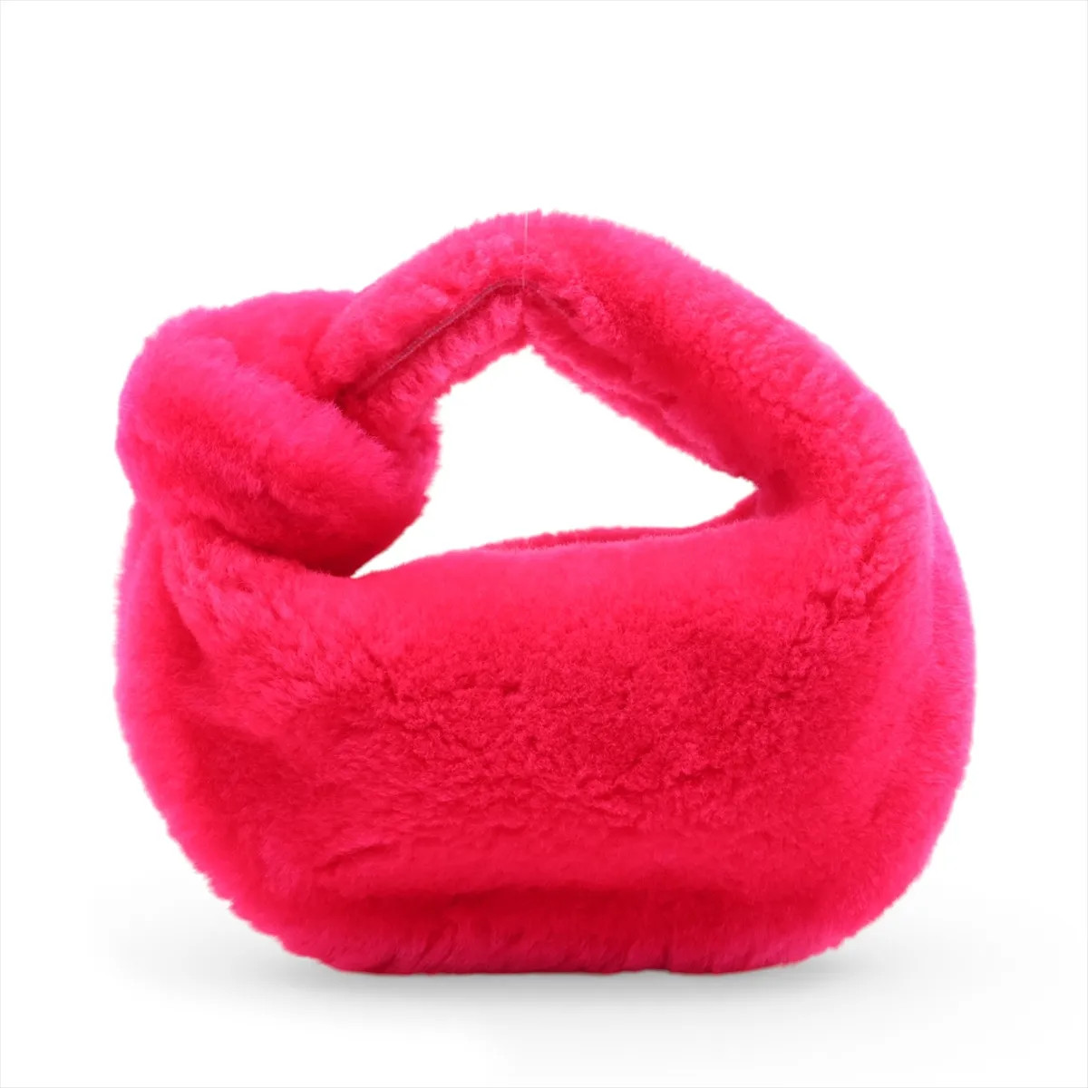 Bottega Veneta Mini Jodi Fur Hand bag Pink