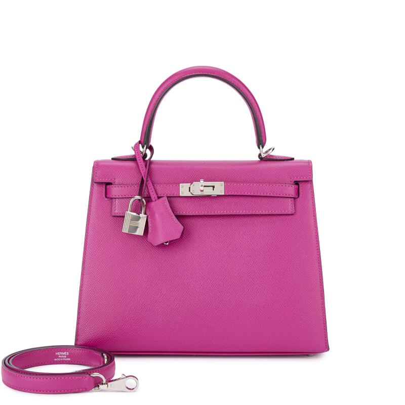 Hermes Rose Pourpre Epsom Kelly 25 Sellier Palladium Hardware, 2018